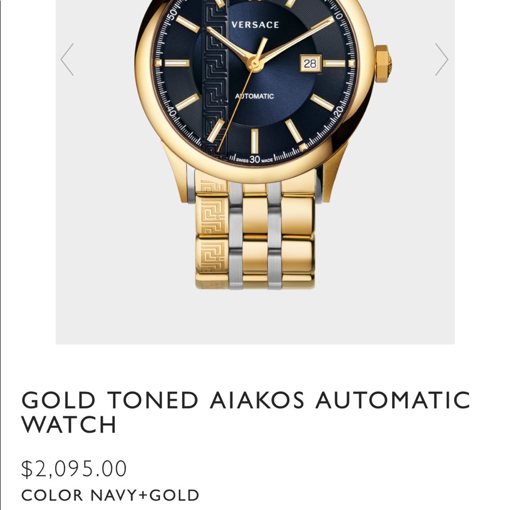 💥VERSACE GOLD MENS WATCH💥New - Picture 4 of 4